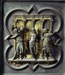 Kristi gisslande, femtonde panelen på nordportarna till baptisteriet San Giovanni, 1403-24